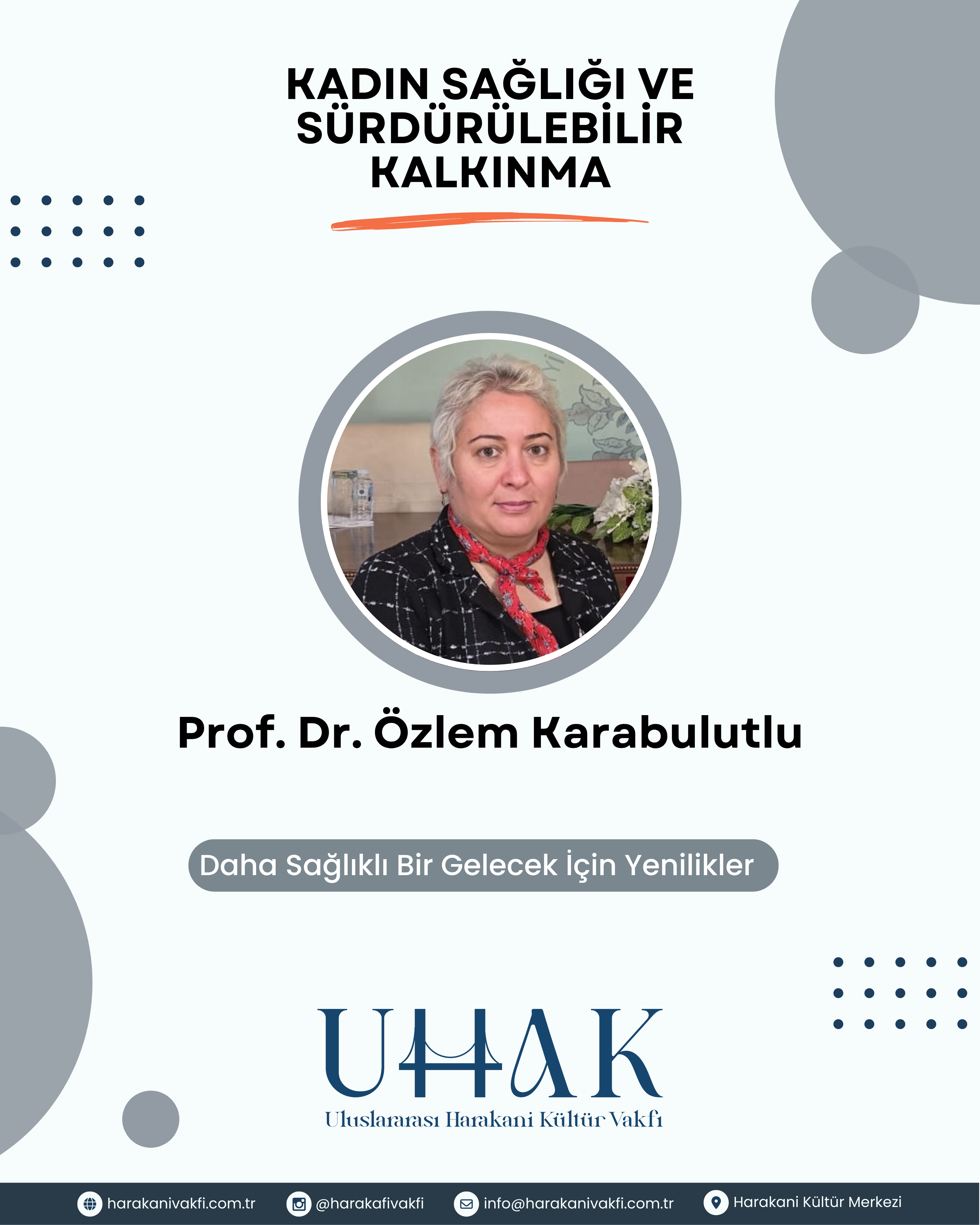 Uluslararası Harakani Kültür Vakfı tarafından “Sürdürülebilir Kalkınma ve Güçlü Toplum İçin Kadın Sağlığı” konulu seminer düzenlendi.