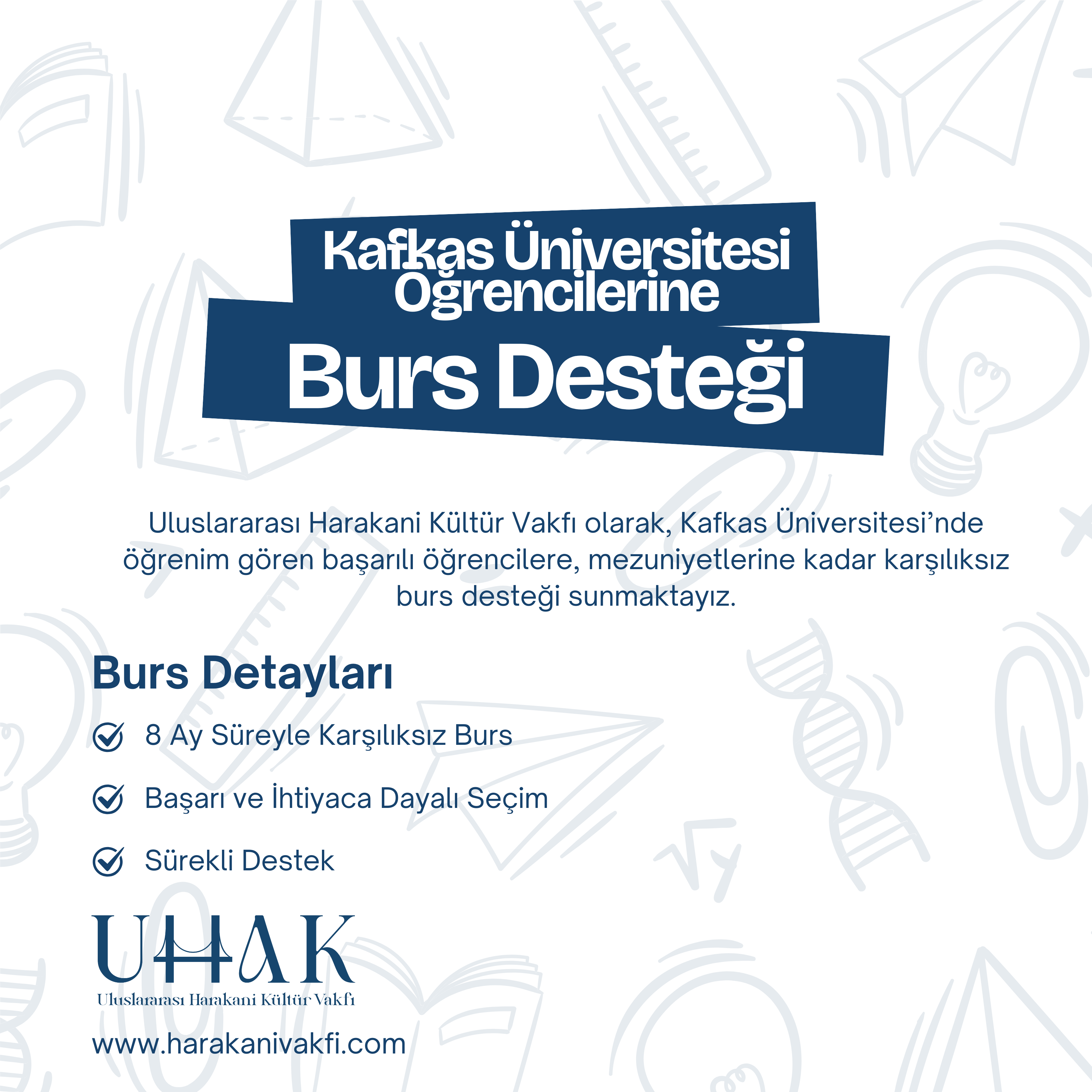 Uluslararası Harakani Kültür Vakfı’ndan Kafkas Üniversitesi Öğrencilerine Burs